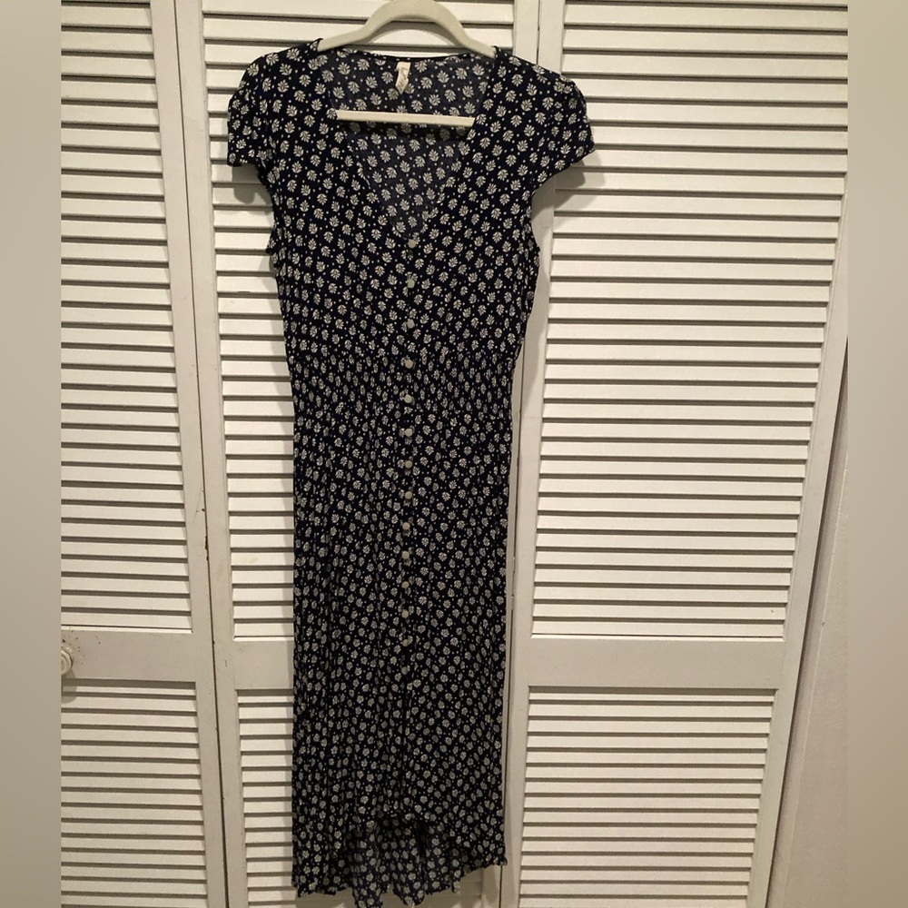 BeBop Navy and White Floral Dress